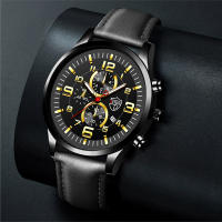 Reloj De Hombre De Acero Inoxidable Con Correa De Cuero Cuarzo Reloj De Pulsera Con Calendario Y Manos Luminosas Reloj Casual Para Hombre - details 12