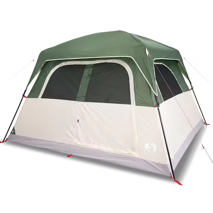 vidaXL Tienda de campaña familiar para 6 personas impermeable verde - 1