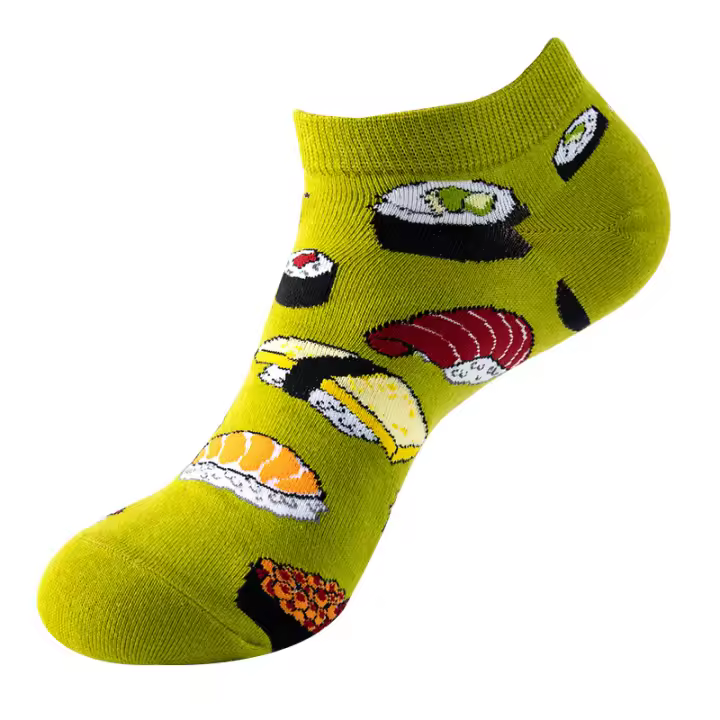 Calcetines Cortos De Colores Para Hombre Y Mujer Con Patrón De Pintura Al Óleo Y Frutas Divertidas Para Primavera Y Verano - 1