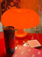 Lámpara De Mesa Clásica En Forma De Hongos Para Dormitorio Diseñadora Danesa Lámpara De Noche Decorativa En Color Naranja Estilo Bauhaus Moderno - details 8