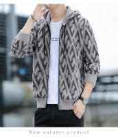 Nueva Chaqueta De Suéter Para Hombres 2024 De Alta Calidad Y Gruesa Para Otoño E Invierno Abrigo Cardigan Tejido Casual Cierre De Cremallera Estilo V Sin Capucha - details 0