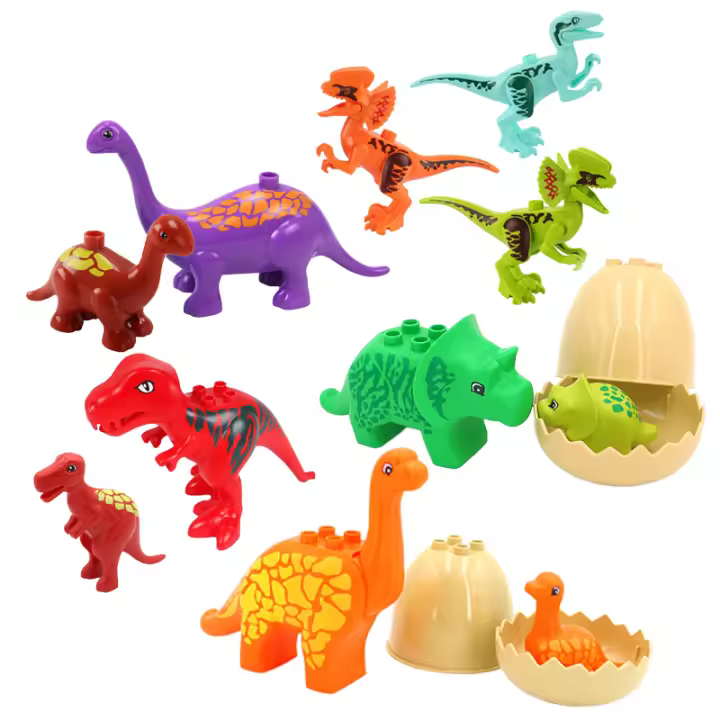 Bloques De Construcción Grandes Animales Y Dinosaurios Conjunto De Zoológico Compatible Con Bloques Duplo Juguetes Para Niños Regalo - 1