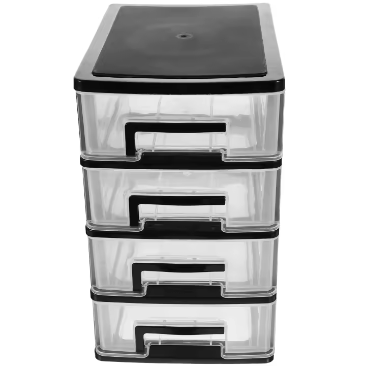 Organizador De Maquillaje Portátil De 4 Capas Para Escritorio Caja De Almacenamiento Mini Para Cosméticos Y Sundries - 1
