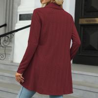 Chaqueta Abierta Delantera Para Mujer Casual De Manga Larga Ligera Tejida Suave Suéter Otoño Invierno Solido Estilo Calle - details 34