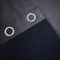 Cortinas De Algodón Aislantes Térmicas Y Antipolvo Para Dormitorio Negro 100% Cortinas Calefactoras Y Anti-Viento Con Aislamiento Acústico - details 19