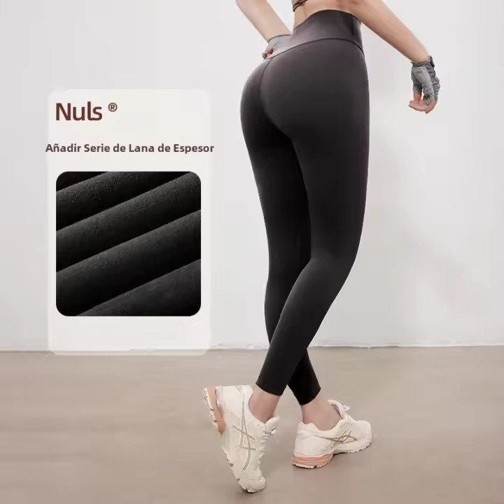 Nuevos Pantalones De Yoga Terciopelo De Algodón De Cintura Alta Para Otoño E Invierno Pantalones Deportivos Para Ciclismo Y Correr - 1