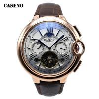Reloj De Pulsera Automático De Lujo Para Hombre Estilo Casual Con Fase Lunar Y Calendaría Resistente Al Agua Cuero Y Acero Inoxidable - details 0