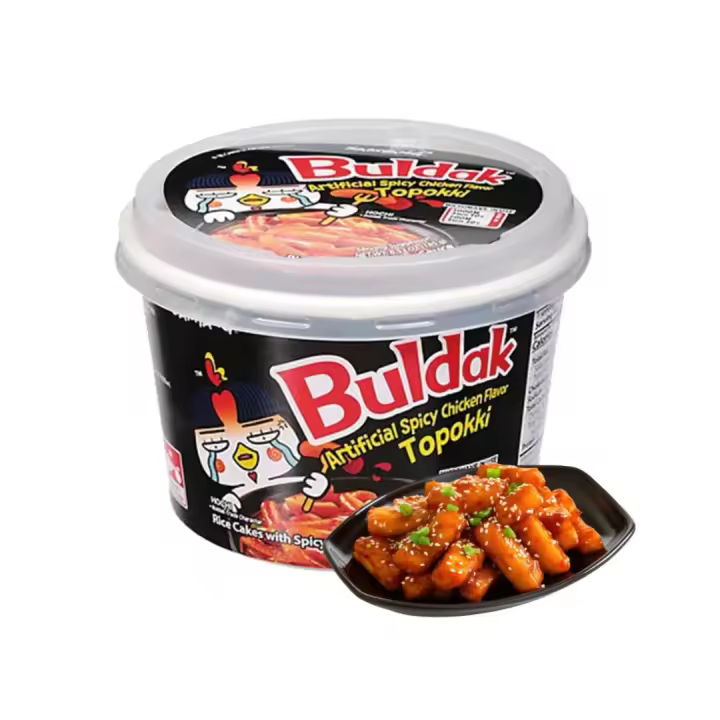 Buldack Original Spicy Tteokbokki Samyang 185 g - Coreano picante, listo en 2min 30s - 1