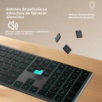 Teclado Inalámbrico Bluetooth Con Iluminación Multicolor Recargable Para Multiple Dispositivos Compatible Con Laptop Tablet iPad - details 6