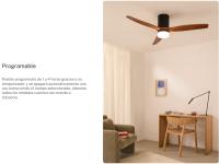 CREATE- Ventilador de techo 40W silencioso, Color de motor Negro, Ø132cm, 100% madera  - WIND CALM NATURAL WOOD. - details 3