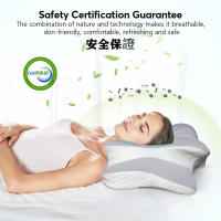 Almohada Ortopédica De Memoria Para El Cuello Con Forma Ergonómica Almohada Para Dorsal Lateral Y Estomacal Para Aliviar El Dolor De Cuello - details 1