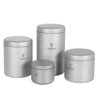 Caja De Té De Titanio Tomshoo Mini Estuche De Alimentos Portátil Ultraligero Para Café Y Especias 35/80/120/200/300ml - details 5