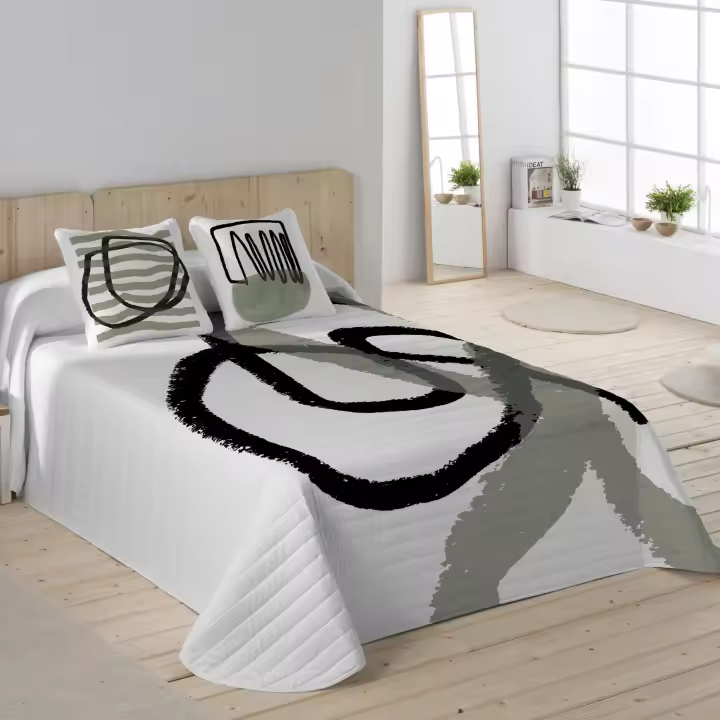 ICEHOME - Colcha Bouti Estampada - Algodon - Extra - Suave - Incluye Colcha Bouti - 6 Modelos diferentes - Fabricado en España - Cama 90/135/150/180 cm - 1