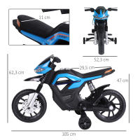 HOMCOM Moto Eléctrica para Niños 3+ años Moto de Juguete Infantil Batería 6V con Luces y Música 105x52.3x62.3cm - details 2