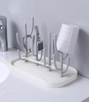 Rack De Secado Para Botellas De Bebé En Rosa Y Beige Soporte De Almacenamiento Removible Para Copas De Alimentación Con Agujeros Para Drenaje Compatible Con Máquina De Secado - details 9
