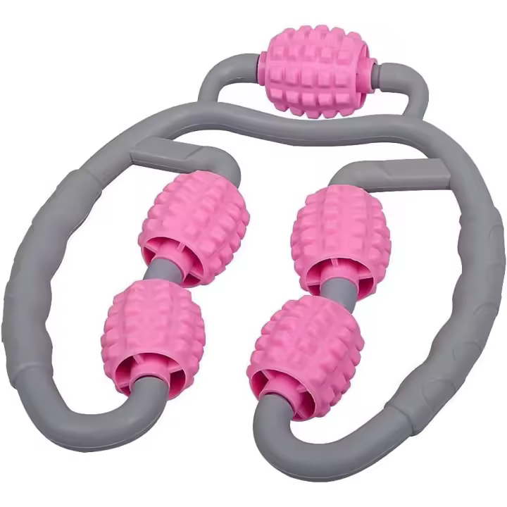 Rodillo de masaje muscular para piernas, 360°, ideal para masajes de piernas, cuello y musculatura (rosa 5) - 1