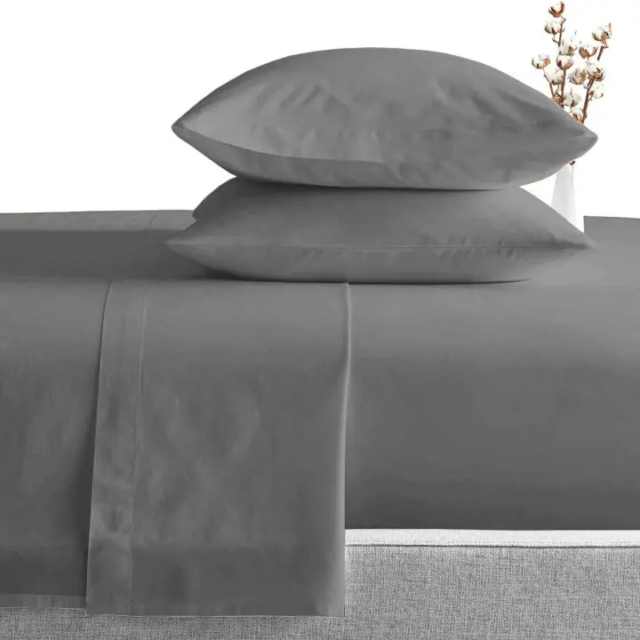 Juego de Sábanas Lisas 100% Polyester, Tejido Suave y Compatible con Todas Las Camas y Estaciones - 1