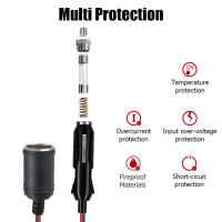 Extensor De Enchufe Para Coche 24V 12V Con Fusible De 15A Cable De Cargador 3.6m 1.5m Accesorios Automotrices Socket Splitter - details 4