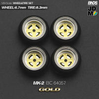 BNDS Rines De Aleación Con Neumáticos De Goma Para Vehículo De Escala 1/64 Estilo JDM VIP 8.3mm Conjunto De 4 Piezas Accesorios Detallados Para Modelo De Coche - details 21
