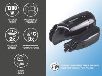 BEPER 40.405 Secador de Pelo Color Negro, de Viaje, Plegable, 1200W - details 0
