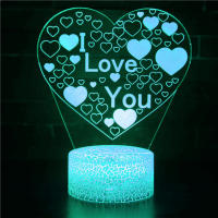 Lámpara De Noche LED En Forma De Corazón 'I Love You' Decoración Para Habitación Regalo Romántico De San Valentín Para Novio Novia Luz De Mesa USB Para Dormitorio - details 4