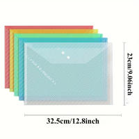 10pcs Carpeta Transparente De Plástico A4 Para Estudiantes Organizador De Documentos Suministros Escolares - details 4