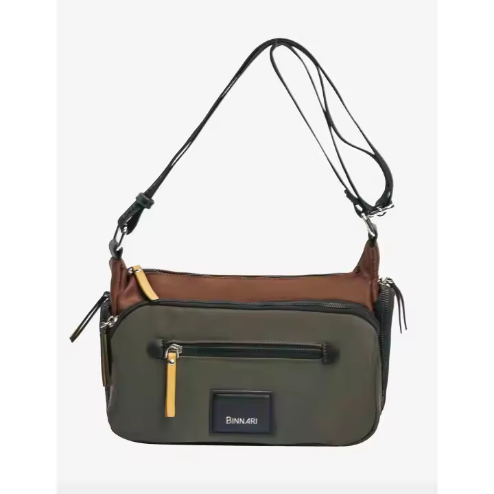 BINNARI Bolso Bandolera BINNARI Mujer Multi Kaky  (Mod: 20282) - 1