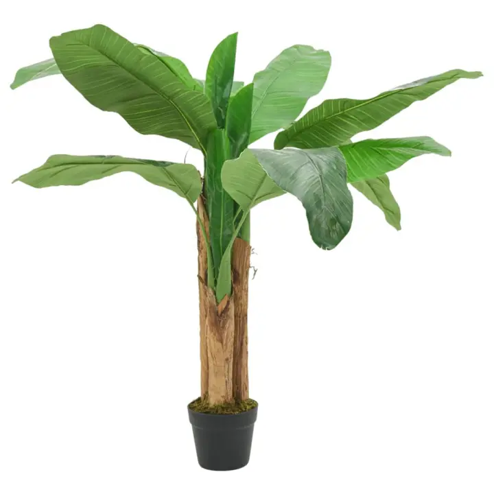 vidaXL Árbol de Plátano Artificial Planta Falsa Decoración Verde Dimensiones 120 cm (9 hojas),  150 cm (18 hojas),  180 cm (19 hojas) y mas - 1