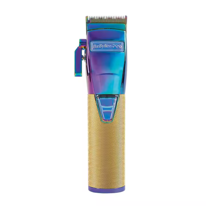 BabyLiss Pro Máquina ChameleonFX Clipper - Máquina de Corte Inalámbrica - Color Camaleón y Dorado - FX8700IE - Cortapelos Profesional - Cuchillas Ajustables Fade de Titanio de 45mm - 1