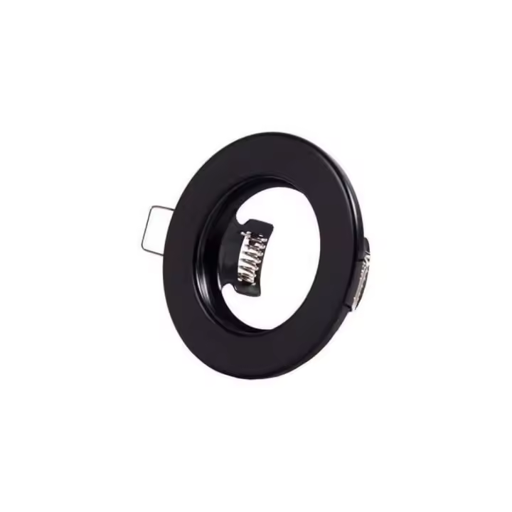 LED7 - PACK de 10 Aro Fijo Negro Empotrar para Bombilla GU10 - Alta Eficiencia - Iluminación, Luz Interior, Luz Exterior, Luz Fría, Decoración, Ofertas de iluminación, Paquete de Bombillas, Tecnología de Iluminación - 1