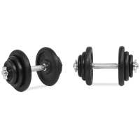 vidaXL Juego de mancuernas hierro fundido 18 piezas 40 kg - details 1