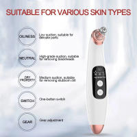 Eliminador de puntos negros eléctrico, limpiador de poros con microcristales y burbujas pequeñas, instrumento electrónico de belleza. - details 12