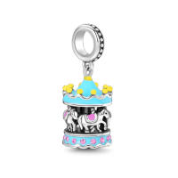 Nueva Cadena De 925 Plata Estereotipada Con Encanto Del Príncipe De La Carrousel Clown Para Pulsera Original Pandora Joyería DIY Para Dama - details 15