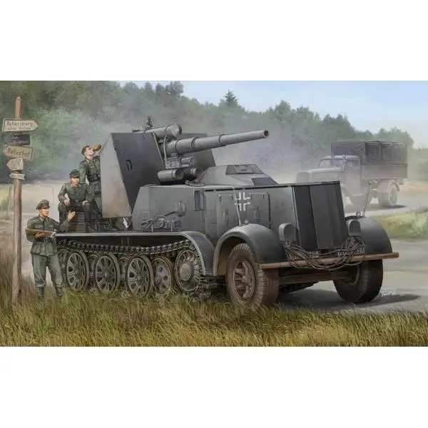 TRUMPETER 01585 8,8 cm FLACK 18 SELBSTFAHRLAFETTE 1/35 - 1