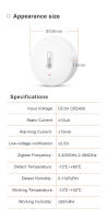 Sensor De Temperatura Y Humedad Zigbee Tuya Control Por Voz Compatible Con Alexa Google Assistant Monitoreo En Tiempo Real Para El Hogar Inteligente - details 4