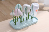 Rack De Secado Para Botellas De Bebé En Rosa Y Beige Soporte De Almacenamiento Removible Para Copas De Alimentación Con Agujeros Para Drenaje Compatible Con Máquina De Secado - details 14