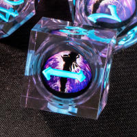 Juego De Dados DND Líquido Núcleo D&D Resina Fronteriza Para Juego De Rol RPG D20 D12 D10 D8 D6 D4 Borde Fino Dados De Dragón Y Sótano - details 23