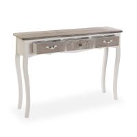 VERSA -  Mesa de entrada tropical , en madera con 3 cajones y unas medidas de 109x30x79 cm - details 4