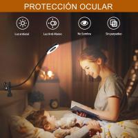 Lámpara de lectura LED con clip, lámpara de escritorio LED con clip, lámpara de escritorio con bloqueo de luz azul, lámpara de escritorio para estudiar, trabajar y leer - details 2