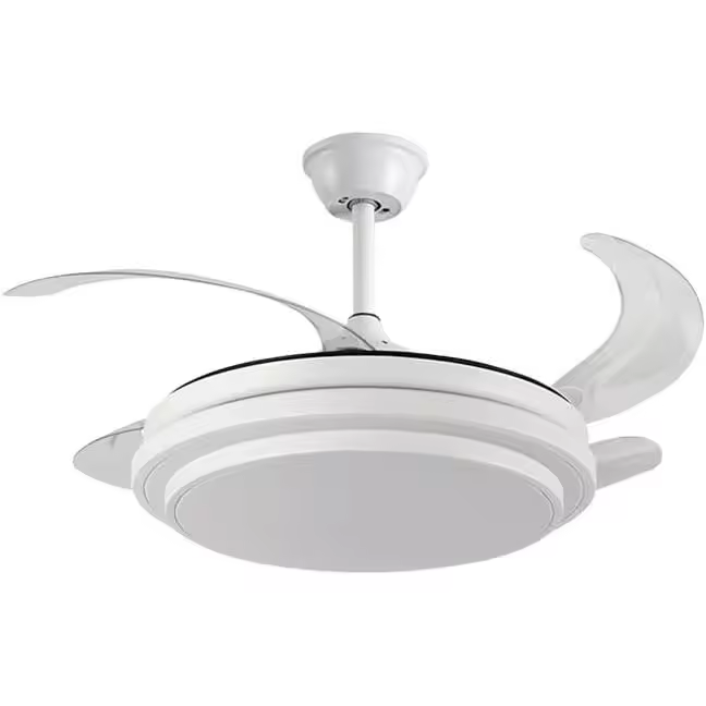BEL AIR HOME - Ventilador de Techo Selene con Motor DC, Aspas Desplegables, Luz LED 36W Ajustable 3000K-6500K | Mando a Distancia Incluido, Blanco - 1
