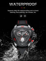 Reloj De Pulsera Deportivo Para Hombre 2024 Marca Top Lujo Grande Cronógrafo Cuarzo Resistantes Al Agua Y Al Choque Manos Luminosas Correa De Cuero Relogio Masculino - details 16