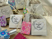 Lote de 10/15 perfumador de cristal y estuche de lima de uñas vintage con mensaje de agradecimiento a tus invitados en bolsa de regalo - regalos para invitados de boda comuniones bautizos aniversarios cumpleaños - details 4