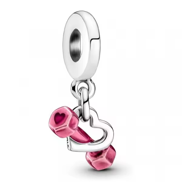 Pandora - Charm Colgante Mancuerna y Corazón 799545C01 - 1