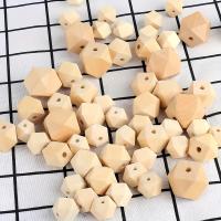30/20/15Pcs Cuentas De Madera Octogonales Con Agujero Único Facetadas Naturales Ocho-lados Cuentas De Madera Despintadas Para Manualidades DIY - details 1