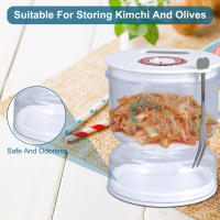 Juego De Jarra De Escabeche Con Cuchara 200ml Hermetico Y Antigrado Contenedor De Ajo Con Herramienta De Separador De Jugo Y Válvula De Escape - details 1