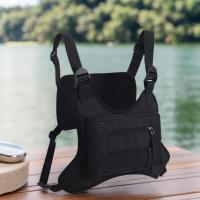 MEJORADA DL-42 Bolso de chaleco táctico de pecho, mochila de arnés ajustable con múltiples bolsillos, cómoda y transpirable, ideal para deportes al aire libre, senderismo, ciclismo, camping y uso diario - details 6