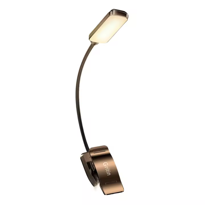 PORCHEDDU Luz de Lectura Recargable, Lampara Libro de Lectura with 9 LED/3 Modos de Protección de Los Ojos - Atenuación Continua, Batería de Larga Duración, 360 ° Flexible Luz de Libro with Clip - 1