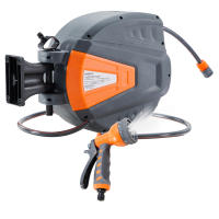Arebos Carrete de Manguera de Jardín Automático | Enrollador de Manguera | Naranja - details 18