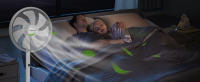 Aigostar Ventilador de Pie， 7 Aspas， Mando a Distancia， 3 Modos y 3 Velocidades， Temporizador 9 h y Oscilación 90º， 45W Altura Ajustable. Blanco Sedate - details 3