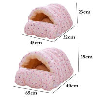 Cama De Gato Caliente Invierno Nido De Mascota Pequeño Almohadilla Suave Para Dormir Accesorios Para Animales Tamaño 35X32X23CM - details 0